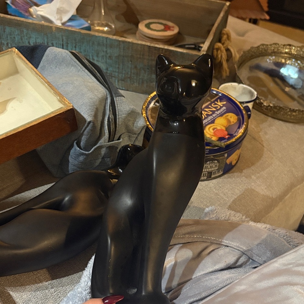 MCM Elegant Black Cat Figurine